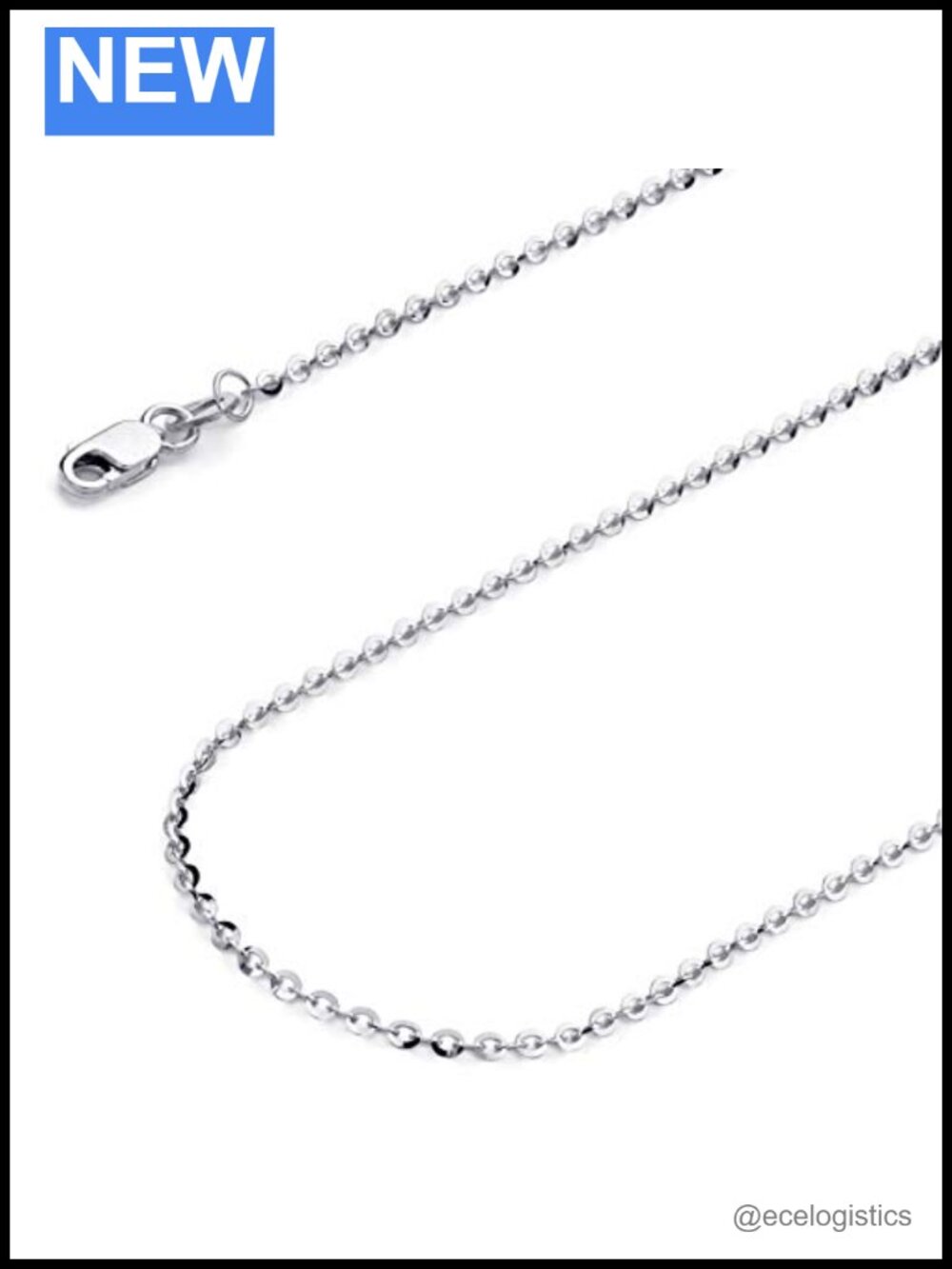 14k Real Gold Rolo Chain Necklace 1.2mm Lobster Claw Clasp Women's Jewelry